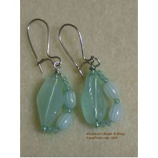 Bumpy Milk Green Earrings